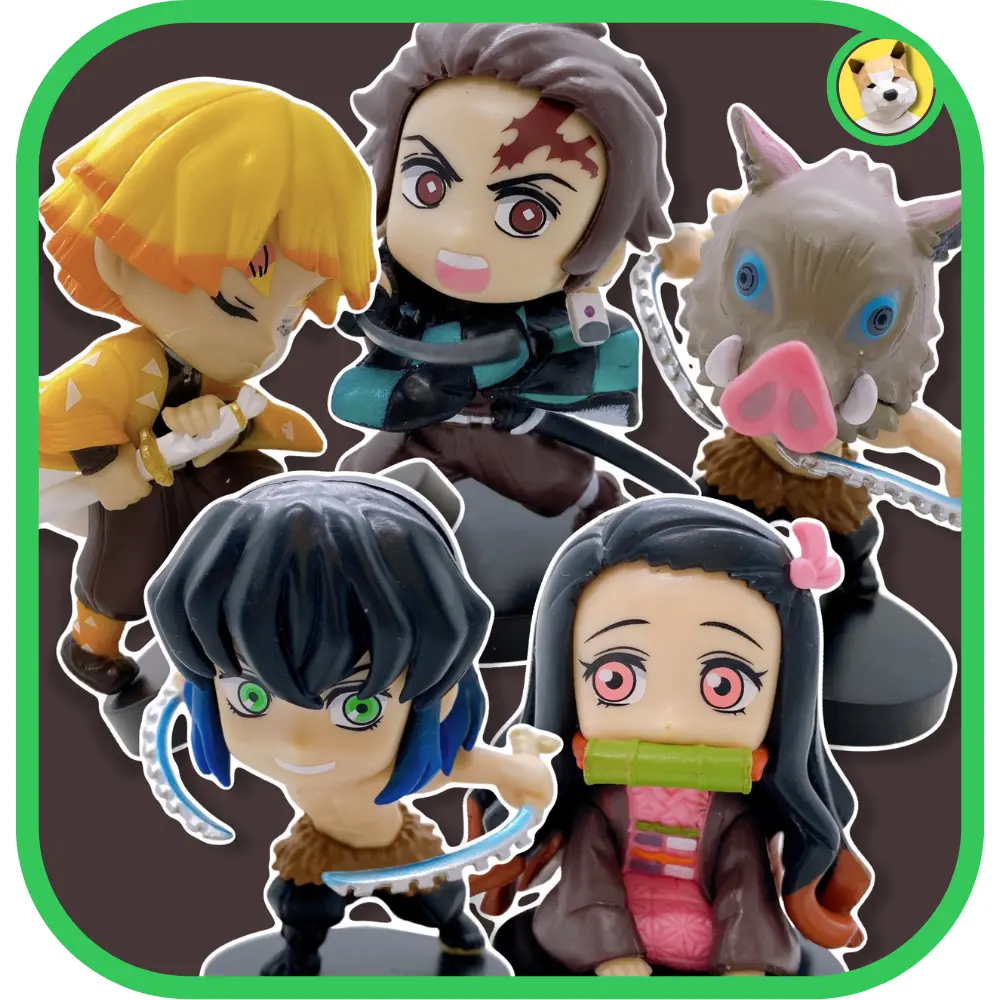 Mô hình Kimetsu No Yaiba chiến đấu ngẫu nhiên Thanh Gươm Diệt Quỷ Demon Slayer Tanjiro Zenitsu Nezuko Inosuke tiệm đồ chơi Beocaz