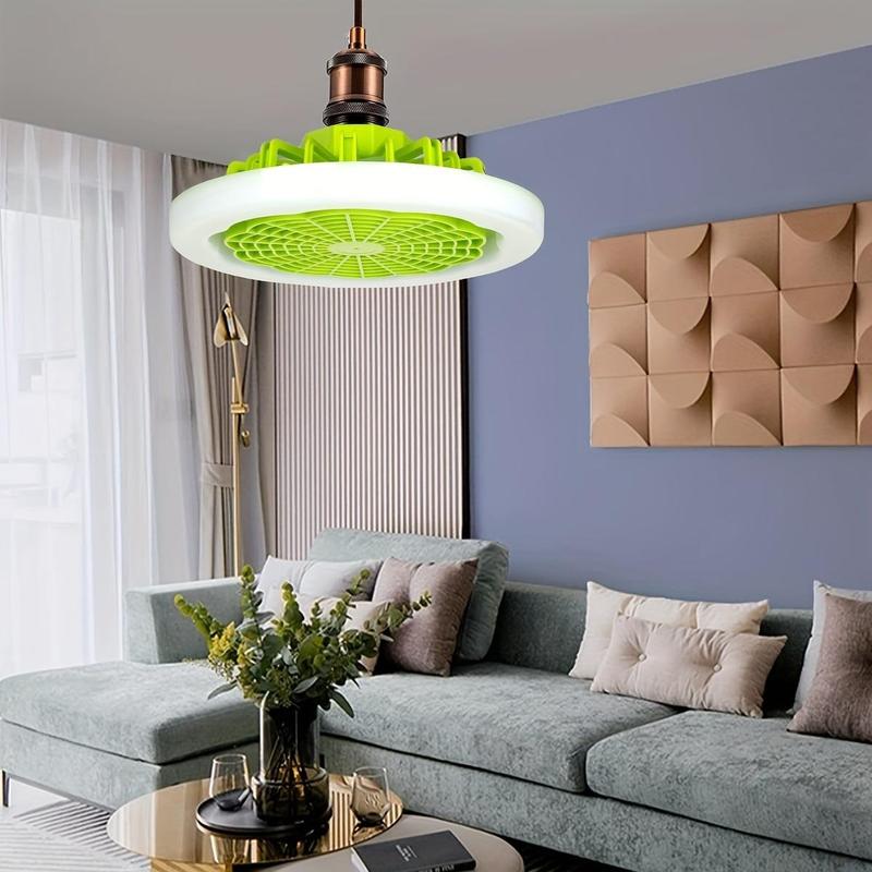 Product Introduction of E27 Ceiling Fan with Lamp, 3-speed LED Light Ceiling Fan with Remote Control, Modern Invisible Bladeless Ceiling Fan with Light, Suitable for Bedroom, Office 13