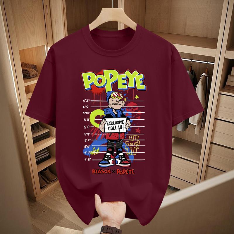 Product Introduction of Áo Thun Cotton Dáng Rộng Phong Cách Đường Phố Xu Hướng Cho Nam, Cá Tính, In Hình Graffiti, Thời Trang 7