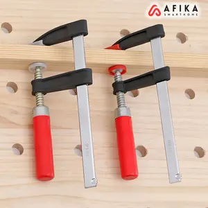 Alat Penjepit Kayu F Clamp Besi Klem Jepit Panjang Catok Papan Siku Heavy Duty Wood Working - 50 x 200 mm