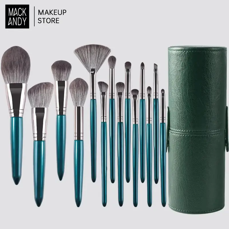 Bộ Cọ Trang Điểm, Macalma, 14 Chiếc, Thích Hợp Cho Kem Nền, Phấn Phủ, Phấn Đánh, Phấn Mắt, Pha Trộn, Dụng Cụ Làm Đẹp Cho Phụ Nữ, Mỹ Phẩm Cosmetic