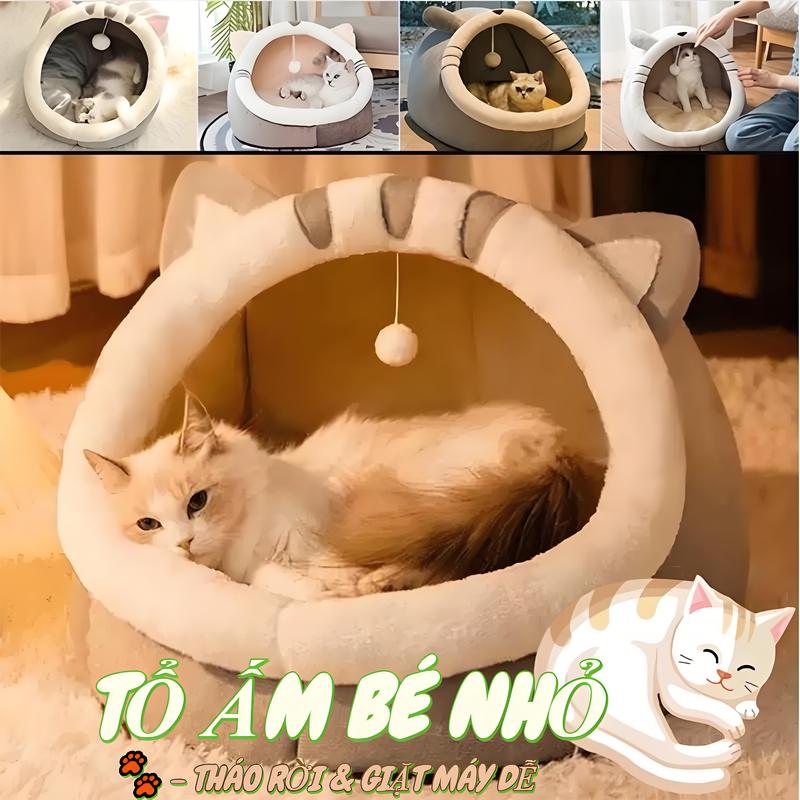 Giường Cho Mèo Có Thể Tháo Rời Và Giặt Được Nhà Cho Mèo Giường Ngủ Cho Thú Cưng Và Chó Thoải Mái Sử Dụng Trong Nhà Tổ Cho Thú Cưng Đồ Dùng Cho Thú Cưng