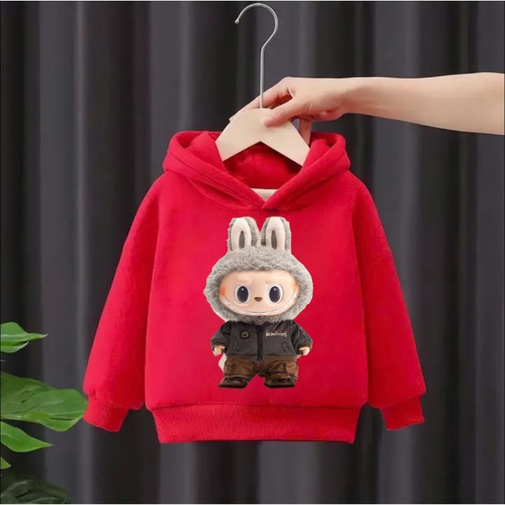 Product Introduction of Áo Nỉ 6-30kg Cho Bé In HÌnh Labubu Ngộ Nghĩnh Chất Nỉ Bông Mềm Mịn Ấm Áp aohoodie  chobetrai 30