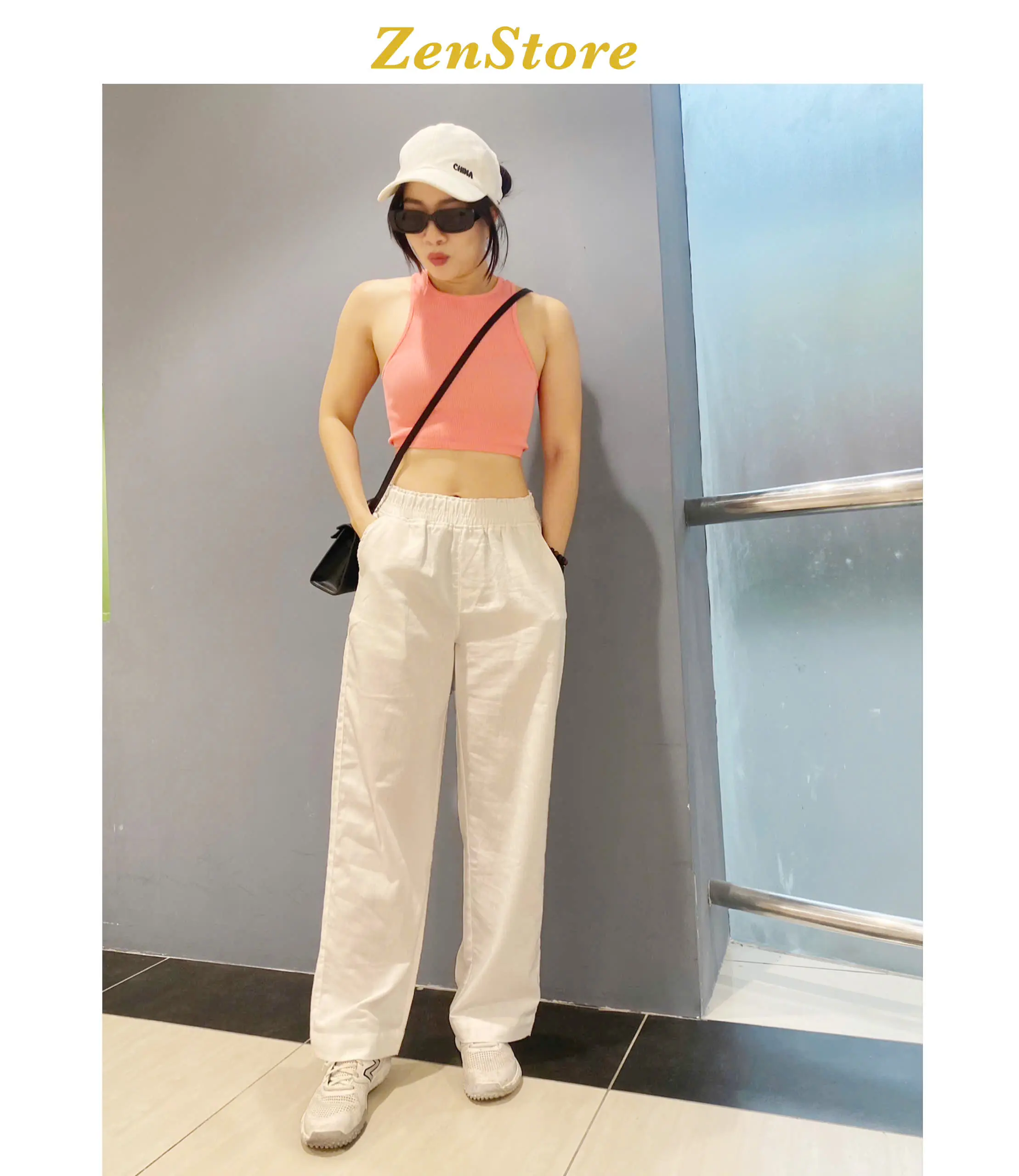 QUẦN LINEN SUÔNG CAO CẤP Women-LƯNG THUN DỄ MẶC Nữ CHẤT ĐÃ WASH XỬ LÝ ĐỘ RÚT( Pants)