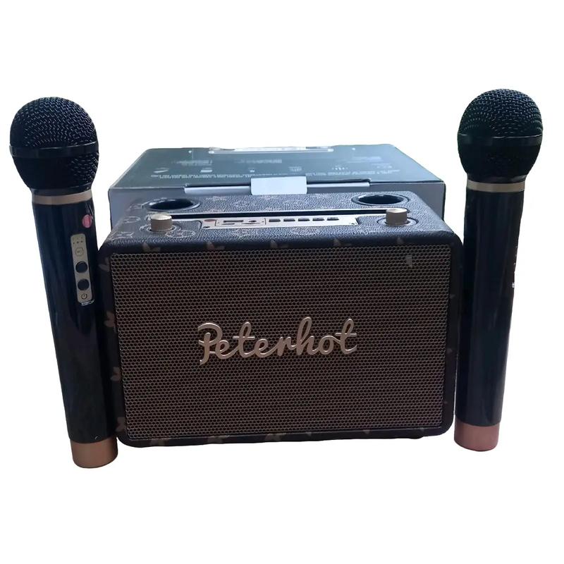 Loa Bluetooth Karaoke Kèm 2 míc Không Dây A108W Âm Thanh Nổi Trội loa Toàn dải /Củ Loa/ Kem /Nghe Nhạc bass mạnh