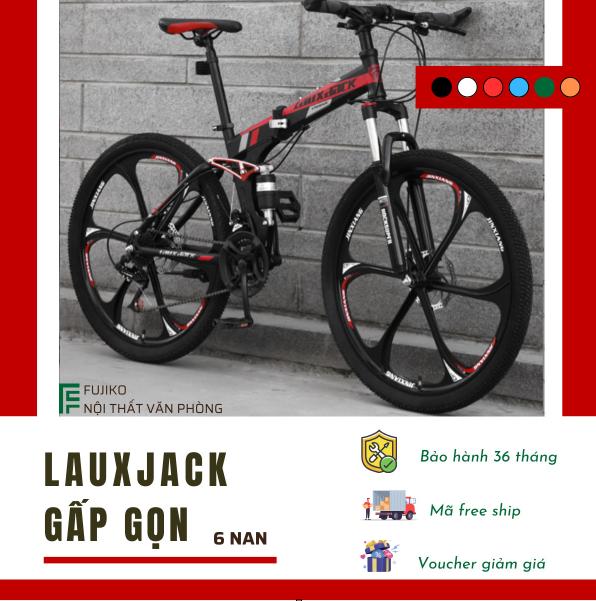 Xe đạp gấp LAUXJACK GẤP GỌN 26 inch 21 tốc độ xe  đạp
