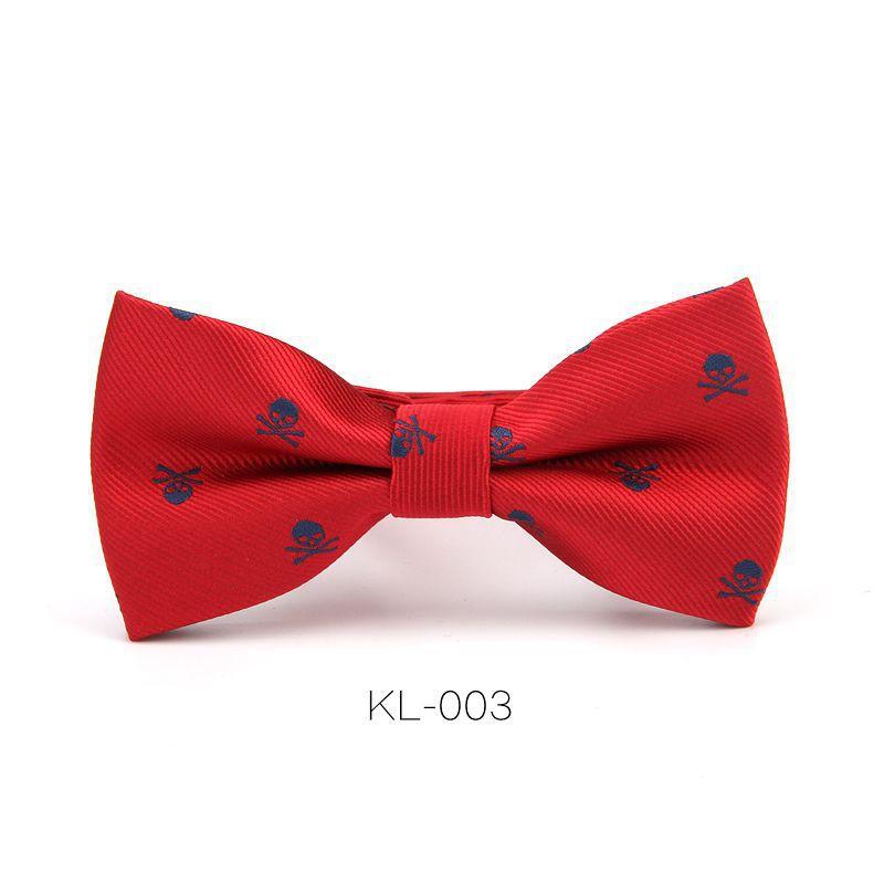 Product Introduction of Men's Korean-Style Skull Bow Tie Dress Banquet Halloween Bow 9