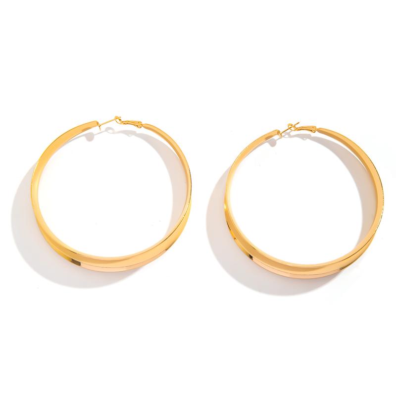 Product Introduction of Kích thước lớn Women Nữ Khuyên Tai kim loại tròn Hoa Tai 3