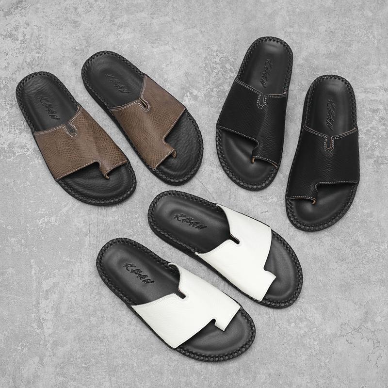 DéP Nam Doctor Da Bò Quai Ngang Xỏ Ngón KHAN , Đế Đúc Nguyên Khối ,Đã Khâu,Đế Bằng, L