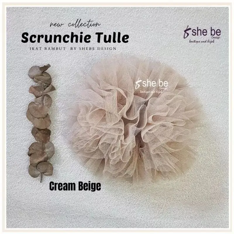 PROMO Promo Scrunchie Cepol Hijab Tile Tille Jumbo/Ikat Rambut Hijab bahan tile premium gresd A 5