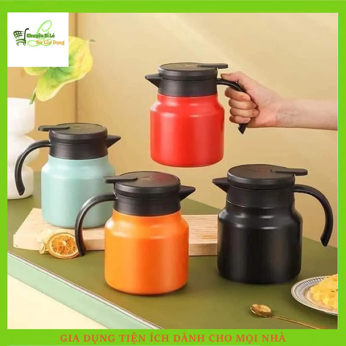 Ấm pha trà, Bình pha trà giữ nhiệt inox dung tích 1000ml