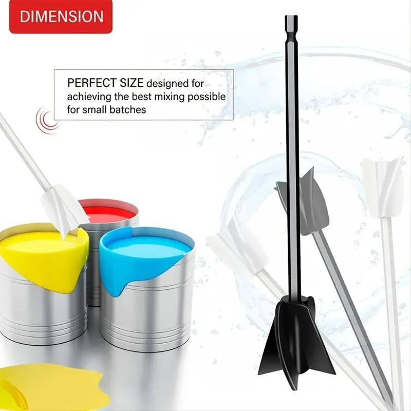 Epoxy Mixer Attachment, Drill Attachment for Epoxy Resin Mixing, Reusable Paint Resin Mixer Paddle, Stirring Rod, Ceramic Glaze Mix Epoxy Mold Tools 6