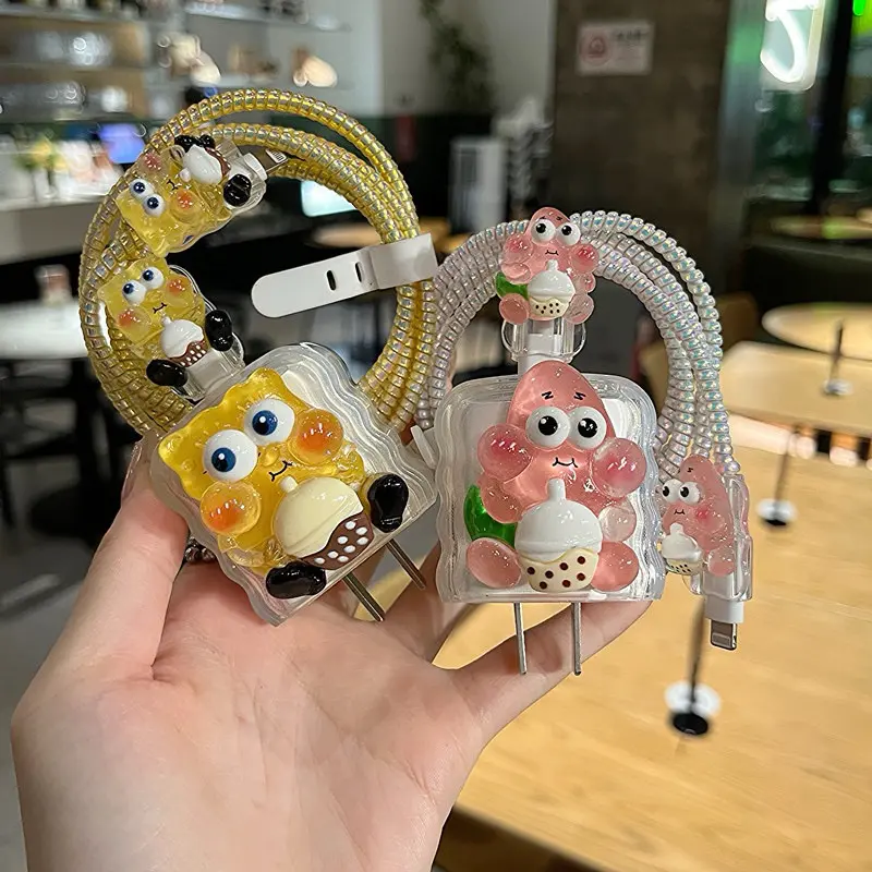 Ukuran SUPER PAS Pelindung Charger Untuk Charger Iphone 20w Motif Bervariasi Pelindung Kabel & Adaptor Untuk Iphone 20w 1