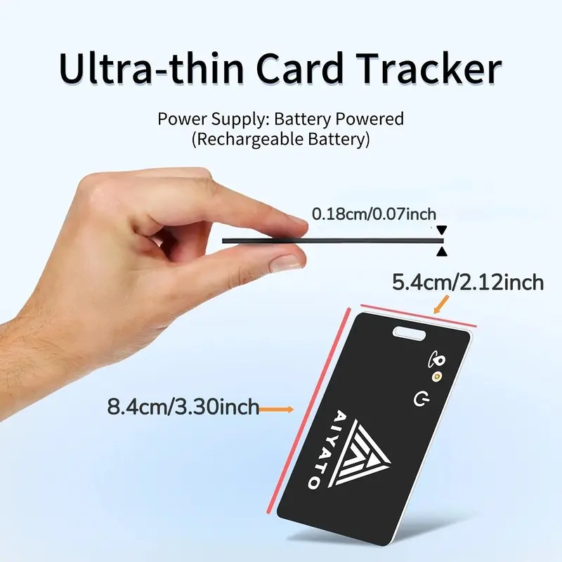 AIYATO Smart Track Card, 1 Count Waterproof Design Magnetic Smart Card, Wallet Tracker, Compatible with Apple Find My, Wireless 1