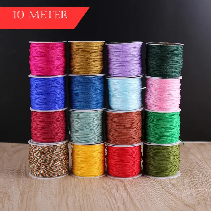 10 Meter Tali Giok | Tali Poliester Nilon | Tali Bahan Gelang Shambala 0.8 mm paket diy