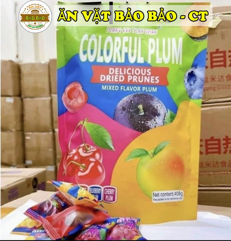 Ô Mai Xí Muội Mix Vị Trái Cây Việt Quất,Cherry,Mận,Táo đỏ,Ô Mai 408g Dẻo Giòn Chua Ngọt Vừa Phải Ăn Vặt maimi 2