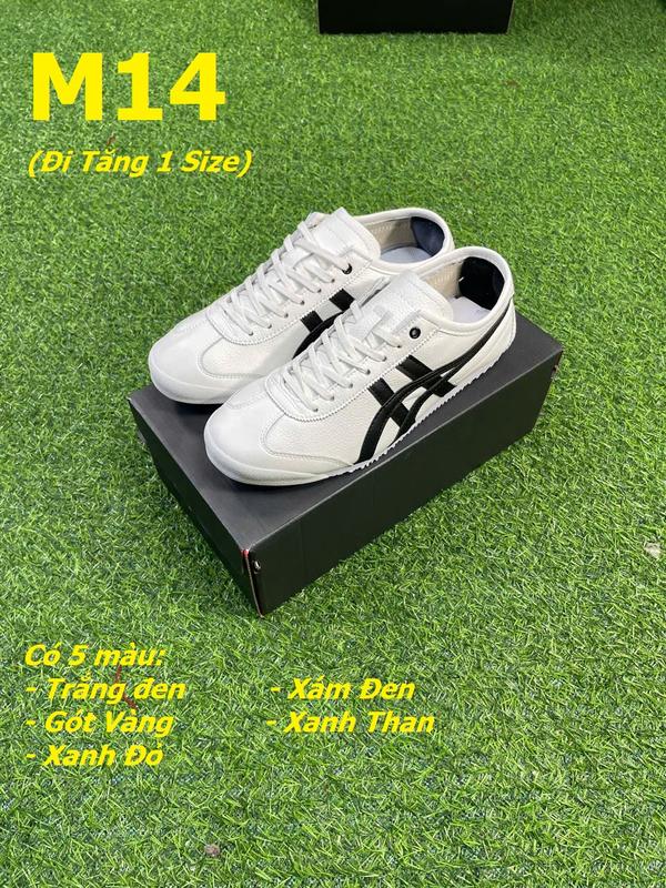 M14 Giày Thể Thao Sneaker Đế Bằng Con Hổ Dành Cho Nam Nữ  Chất Da Đế Cao Su Mũi Tròn