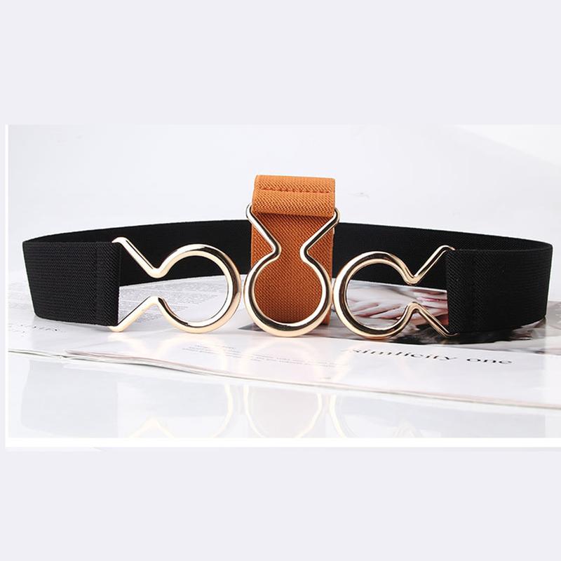 Product Introduction of Women's Elastic Waistband with Adjustable Metal Buckle Wide Belt For Dress Coat Accessories Waistband Corset Waist 24