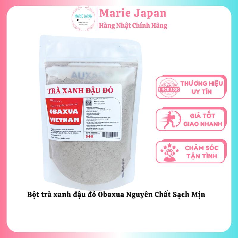 Bột trà xanh đậu đỏ Obaxua Nguyên Chất Sạch Mịn