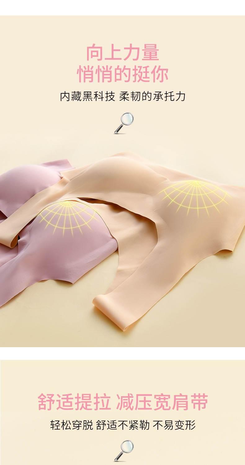 Product Introduction of Shangpin Peace of Mind Generation ICE Cotton Underwear Women's Underwired Tube Top Vest Yoga Sleep plus Size Comfort Bra 16