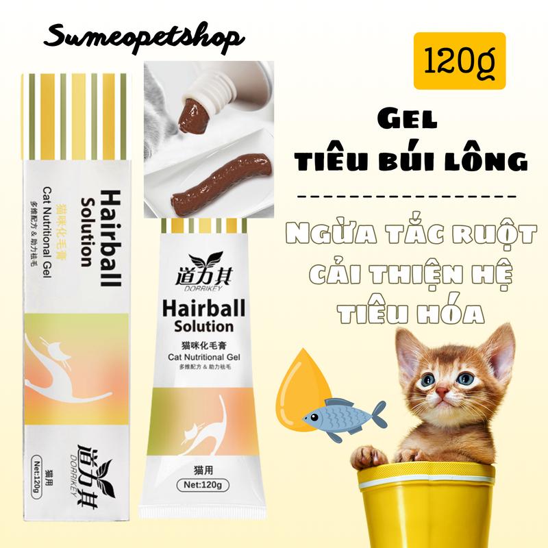 Gel tiêu búi lông mèo ngừa tắc ruột cải thiện hệ tiêu hoá 120g