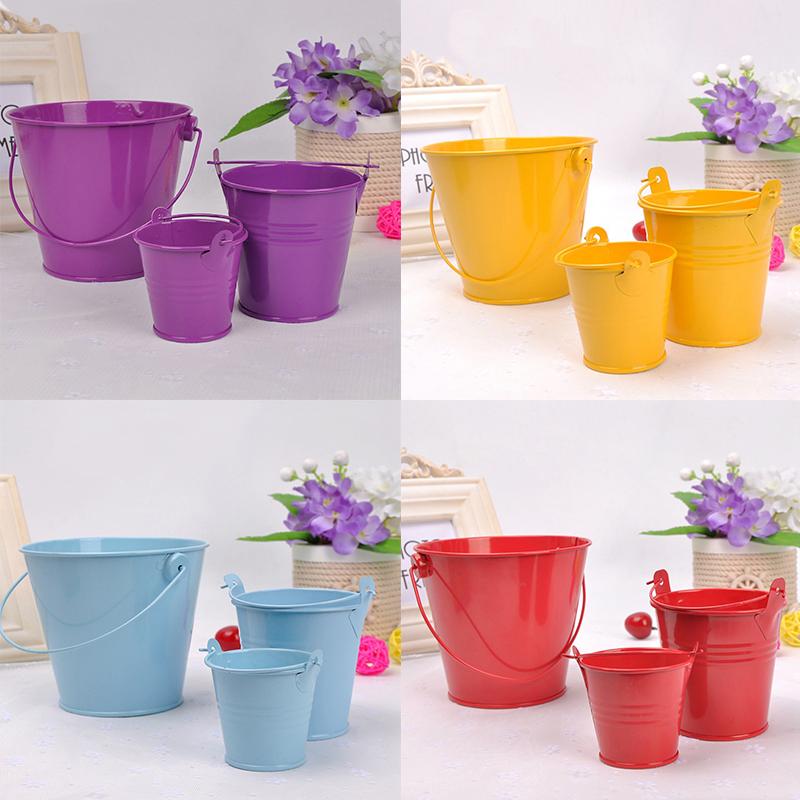 Thùng Kim Loại Mini, Đầy Màu Sắc, Xô Kẹo Chai Thùng, Thích Hợp Cho Ủng Hộ Tiệc Cưới, Đồ Trang Trí, Tự Làm, [UAA] 6