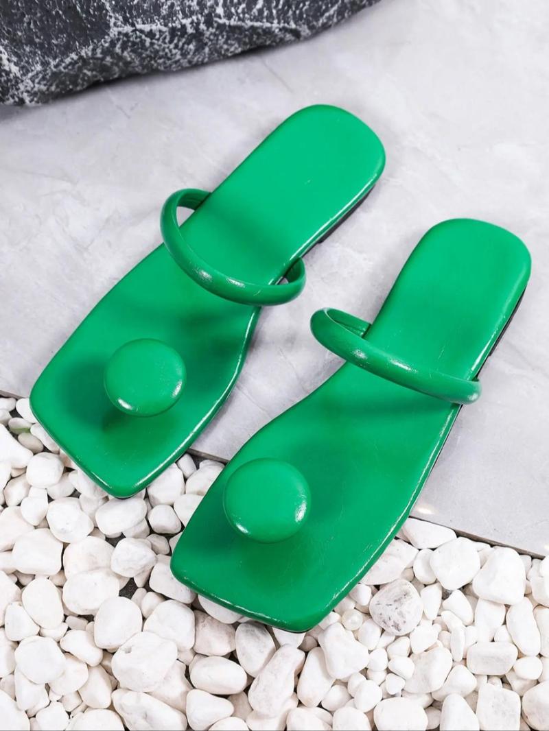 Product Introduction of Women's Solid Color Open Toe Slides, Casual Comfortable Flat Sandals for Summer, Lightweight Breathable Slides for Indoor & Outdoor Wear, Shoe 5