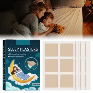 42Pcs/box Plester Tidur Nyenyak Herbal Alami Meredakan Kecemasan Ketegangan Otot Kelelahan Fisik Meningkatkan Kualitas Tidur Meningkatkan Waktu Tidur Memperpanjang Siklus Tidur Meningkatkan Energi Stiker Tidur Anak Plester Bantuan Tidur Stiker Penenang 5