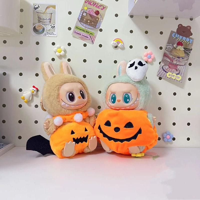 Product Introduction of Quần Áo Bí Ngô Halloween Labubu, TK, Thời Trang, Búp Bê, Quần Áo Bí Ngô Cánh Dơi Kèm Mũ, Phù Hợp Với 17cm Labubu 13