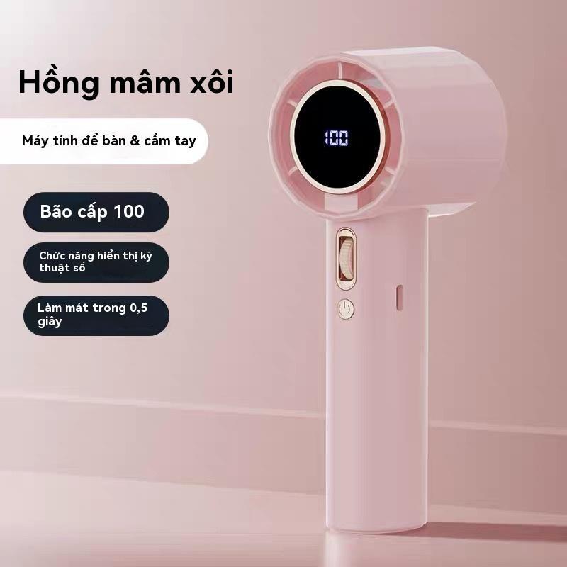 2025 Goojodoq 4000 mAh Turbo Jet Mini Quạt Sạc Tốc Độ Cao Cầm Tay Di Động Gió Mạnh 199 Gear