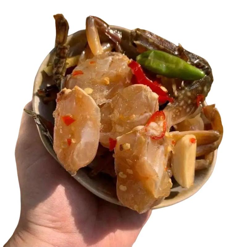 Mắm Ghẹ trộn sẵn đặc sản Hà Tiên Food  hộp 500gr gồm 250gr cái và 250gr nước  Ăn Vặt Chua Cay 