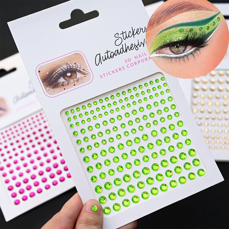 Product Introduction of Diamond Face Stickers Nail Art Diamond Face Performance Party Makeup Ball Decorations No Glue Decorative Face Stickers 6