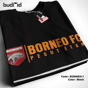 Kaos Borneo FC BRI Liga1 T-Shirt BORNEO-1 Katun 30s Pria Wanita