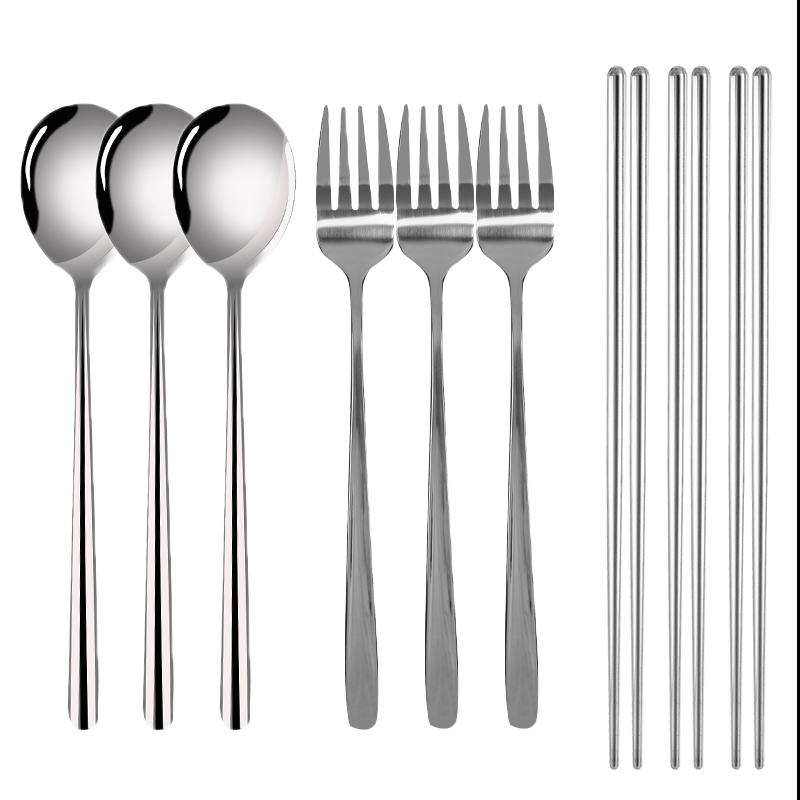 Product Introduction of 3/1Pcs Stainless Steel Cutlery Long Handle Spoon Fork Tea Coffee Rice Scoops Dumpling Porridge Soup Spoon Restaurant Kitchen Tableware 21