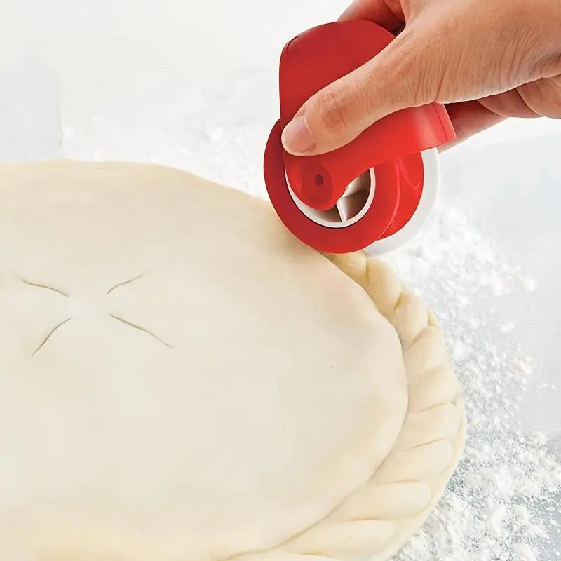 Pastry Roll Edge Wheel, Manual Twist Wheel Cutting Tool for Pizza Pastry, Baking Tool for Home Kitchen 0