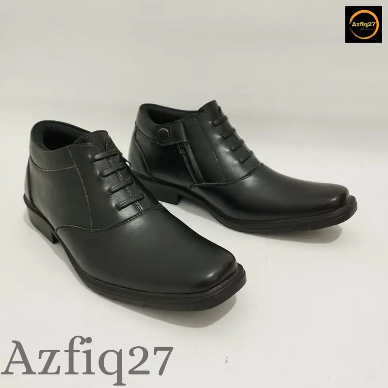 Sepatu Pdh Terbaru Model Tali Mati Pengencang Resleting YKK Original Azfiq27 #7 Dop 7