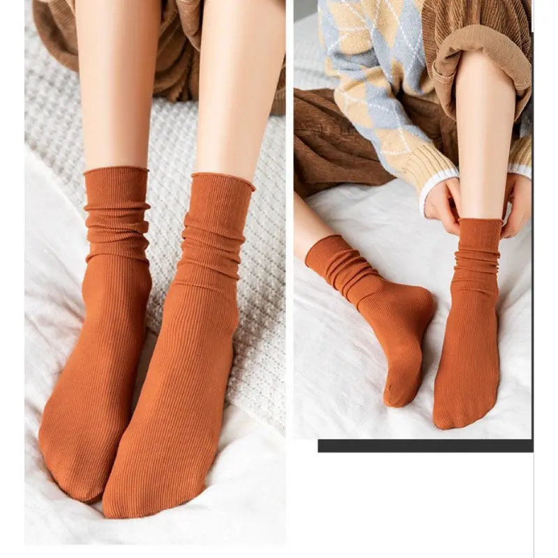 Vớ cao cổ tất cổ dài màu trơn phong cách basic thời trang cho nam nữ, tất vớ ulzzang mang quanh năm chụp ảnh phong cách
