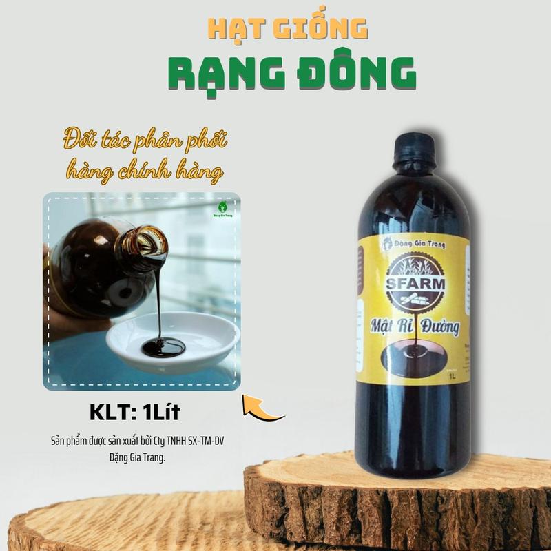 Mật Rỉ Đường Sfarm (chai 1L ~ 1,4 kg) - sử dụng ủ rác nhà bếp, phân hữu cơ, xử lý nước thải - Hạt giống Rạng Đông