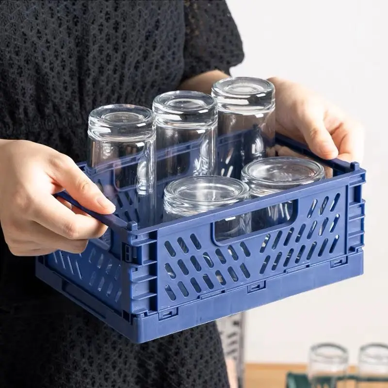 Keranjang Lipat Mini Kotak Penyimpanan Storage Box Serbaguna 2