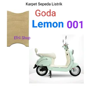 LEMON Karpet Sepeda Listrik Goda Lemon 001 Bahan Karet Krem dan Hitam