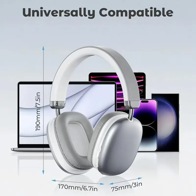 Wireless Headphones, Noise Cancelling Headphone, BT Headset with Built-in Mic, High Quality Headphones for Mobile Phone, PC & Laptop, Electronics, Audio, Electronic, Soft Earpads, Wireless Earbuds 2