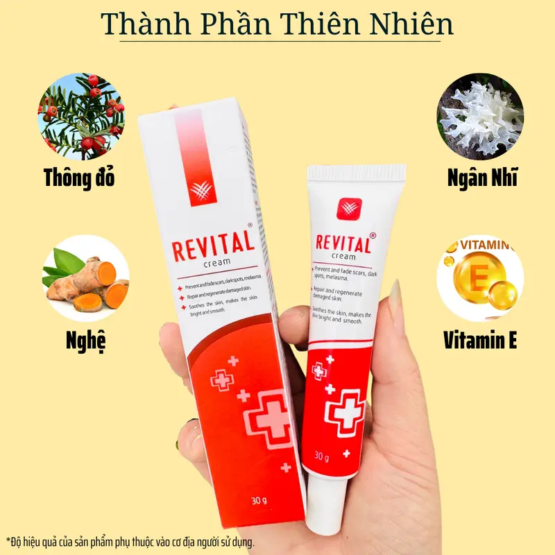 Kem Mờ Sẹo REVITAL 30g, Hỗ Trợ Làm Mờ Sẹo, Thâm, Nám, Giúp Dịu Da Cho Làn Da Sáng Mịn, Hồng Hào 1