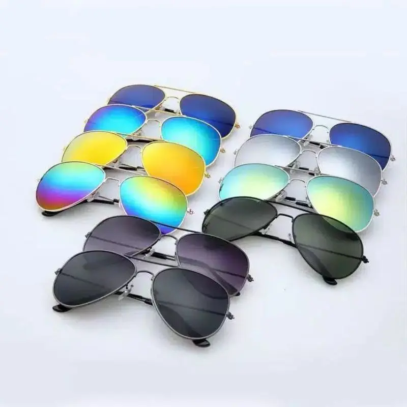 Kacamata Aviator Retro Police Pilot Style untuk Pria dan Wanita dengan Bahan Metal - Eyewear