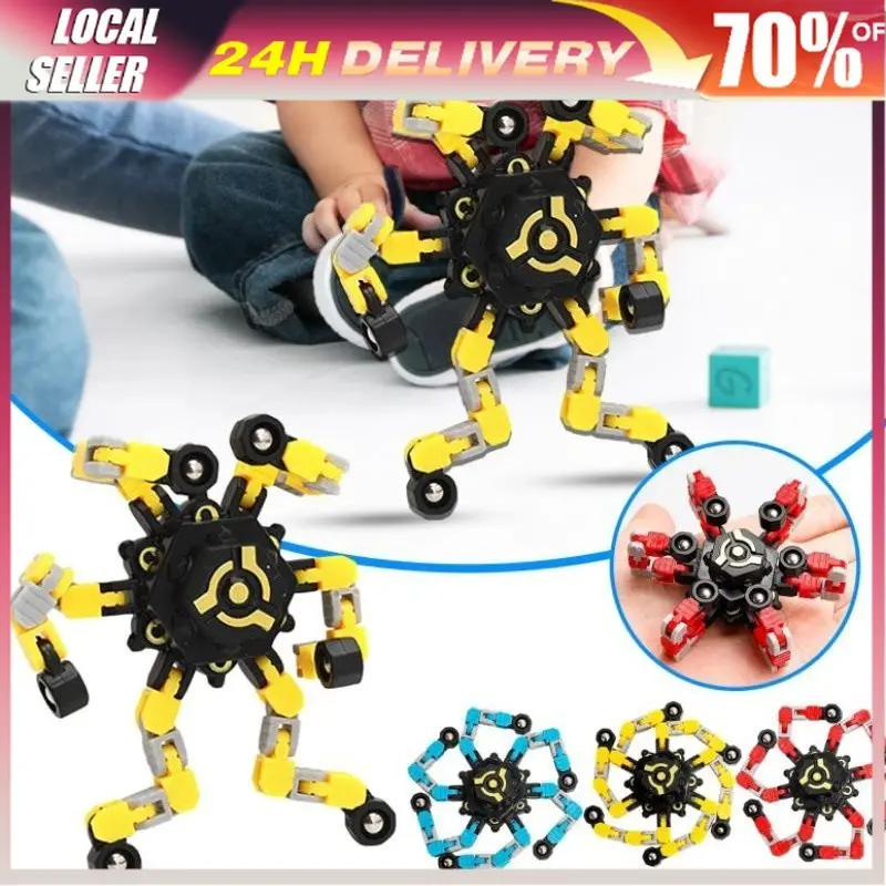 Transformable Gyroscope Portable Stress Relief Fingertip Mechanical Gyro DIY Transformable ...