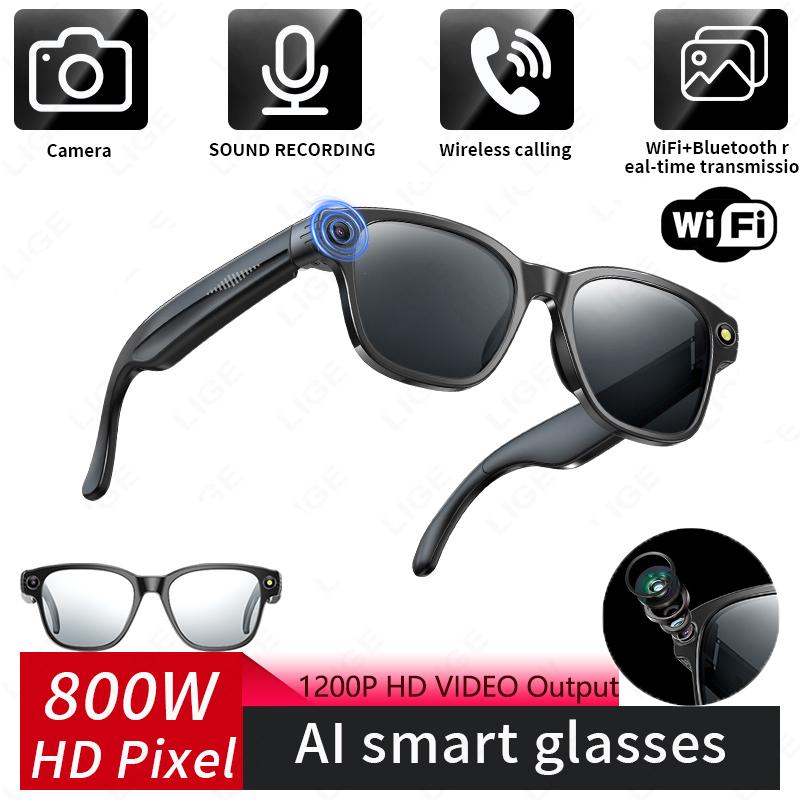 8 MP Smart Glasses Sunglasses Recording Videos AI Photo Recognition Answer Translation 270mAh Anti Blue Light Bluetooth Glasses - Image 5
