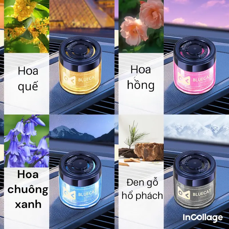Sáp thơm BLUECAT Logo hãng xe ô tô khử mùi ô tô tạo hương thơm nhẹ hàng cho bạn không gian tươi mát Nội Thất 4