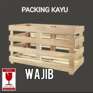 Packing Kayu Pelindung Ekstra Wajib Pakai Untuk Pengiriman Aman Meminimalisir Tertindih Dan Terbanting Pastikan Selalu Menggunakan Untuk Keamanan Produk