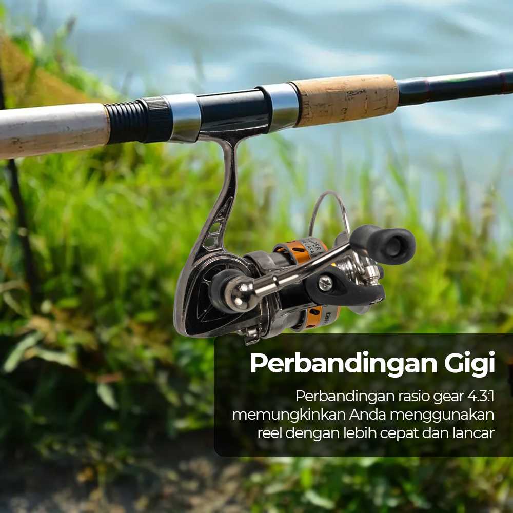 Reel Pancing Mini Spinning Full Metal Aluminium Stainless steel Fishing 4.3:1 Gear Ratio - MN100 rilll mancing Ori Reel Pancing Mini Spinning Full Metal Aluminium Stainless steel Fishing 4.3:1 Gear Ratio - MN100 rilll mancing Ori