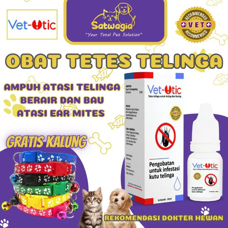 Satwagia - Vet Otic Obat Gatal Telinga Kucing Anjing Ear mites Rekomendasi Dokter Hewan