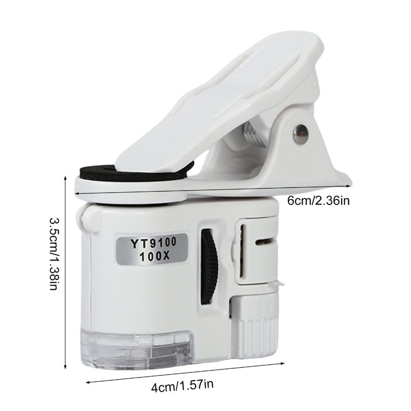 Product Introduction of Universal Smartphone Microscope Attachments with LED Pocket Size Magnifying Glass Adjustable LED illuminates for Study 0